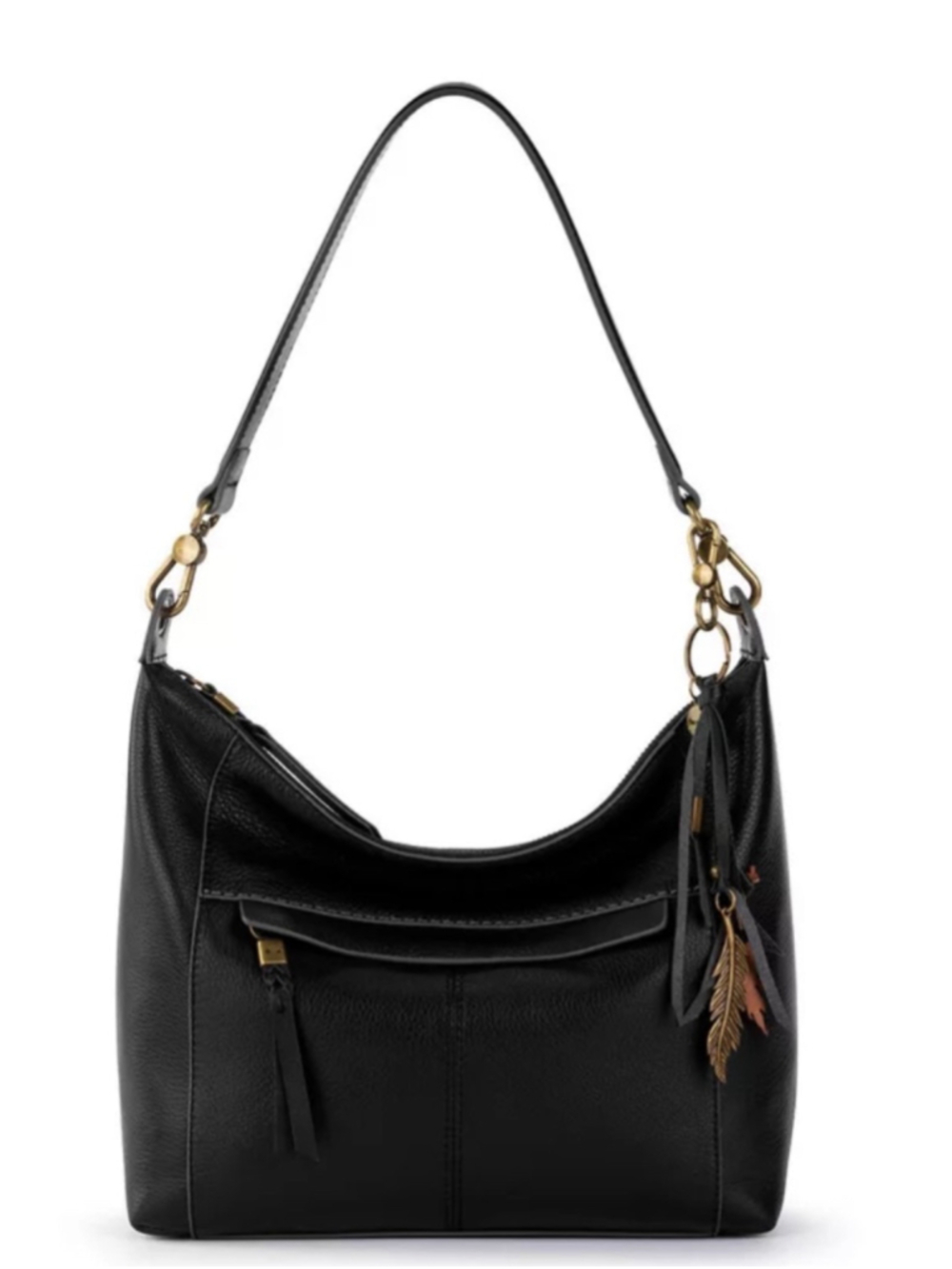 The Sak Alameda Hobo Bag Pebbled Leather Black NWT!